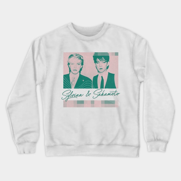 Ryuichi Sakamoto / David Sylvian ---- Fan Art Design Crewneck Sweatshirt by unknown_pleasures